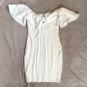 NWT White Smocked Mini Dress
